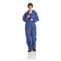 Einweg-Overall aus PP,  Kapuze,  blau,  40g,  PSA Kategorie 1 PP40B-XXL,  1 Karton = 50 Stück,  Größe XXL
