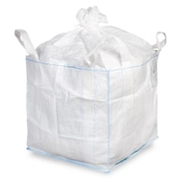 Einweg PP Big Bags,  90 x 90 x 90 cm ST-247,  1 Stück,  mit Schürze und Bindekordel,  Boden geschlossen,  140 g/m2