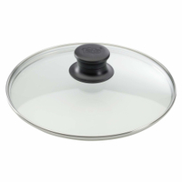 ELO Glasdeckel mit Edelstahlrand und Kunststoffknopf 64120,  Durchmesser: 20 cm