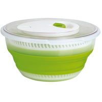 EMSA Basic Falt-Salatschleuder,  4 Liter 512992,  Farbe: transparent / grün