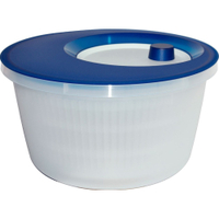 EMSA Basic Salatschleuder 505088,  Fassungsvermögen: 4 Liter,  Farbe: Transluzent Blau/ Weiß