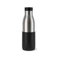 EMSA Bludrop Sleeve Trinkflasche,  0, 5 Liter N3110500,  1 Trinkflasche,  Farbe: Schwarz