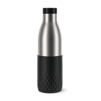 EMSA Bludrop Sleeve Trinkflasche,  0, 7 Liter N3111100,  1 Trinkflasche,  Farbe: Schwarz