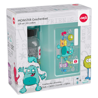 EMSA Brotdose inkl. Trinkflasche,  2-teilig 518138,  1 Set,  Motiv: Monster