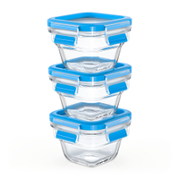 EMSA Clip & Close Frischhaltedose Glas,  Baby-Set,  3 x 180 ml N1050700,  3 x 180 ml - Dosen