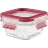 EMSA Clip & Close Frischhaltedose Glas,  quadratisch,  rot 513917,  Fassungsvermögen: 200 ml