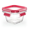 EMSA Clip & Close Frischhaltedose Glas,  quadratisch,  rot N1041300,  Fassungsvermögen: 180 ml