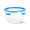 EMSA Clip & Close Frischhaltedose,  rund,  1, 1 Liter 518096,  Farbe: blau/transparent