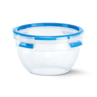 EMSA Clip & Close Frischhaltedose,  rund,  1, 1 Liter 518096,  Farbe: blau/transparent