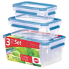 EMSA Clip & Close Frischhaltedosen 3-teiliges Set 508566,  Set besteht aus: 1 x 550 ml,  1 x 1 Liter,  1 x 2, 2 Liter - Dosen