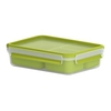 EMSA Clip & Go Snackbox,  rechteckig,  transparent / grün 518100,  Füllmenge: 1200 ml