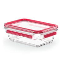 EMSA Clip&Close Frischhaltedose Glas,  eckig N1040600,  1 Frischhaltedose,  Fassungsvermögen: 0, 7 Liter