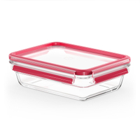EMSA Clip&Close Frischhaltedose Glas,  eckig N1040900,  1 Frischhaltedose,  Fassungsvermögen: 1, 1 Liter