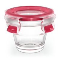 EMSA Clip&Close Frischhaltedose Glas,  rund N1040100,  1 Frischhaltedose,  Fassungsvermögen: 0, 1 Liter