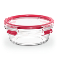 EMSA Clip&Close Frischhaltedose Glas,  rund N1040300,  1 Frischhaltedose,  Fassungsvermögen: 0, 6 Liter