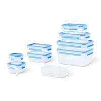 EMSA Clip&Close Frischhaltedosen Set,  9-teilig N1031700,  1 Set = 9 Frischhaltedosen