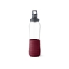 EMSA Drink2Go Trinkflasche Glas,  0, 7 Liter N3100700,  1 Trinkflasche,  Farbe: Weinrot
