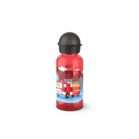 EMSA Kids Tritan Trinkflasche,  0, 4 Liter N30512,  1 Trinkflasche,  Motiv: Feuerwehr