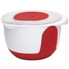 EMSA Mix & Bake Rührschüssel mit Deckel 0000508019,  Fassungsvermögen: 3000 ml,  Farbe: Rot / Weiß
