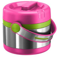 EMSA Mobility Kids Isolier-Speisegefäß,  0, 65 Liter 515861,  Farbe: Pink/ Grün