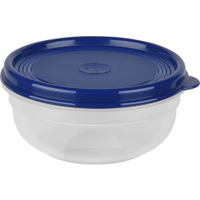 EMSA SUPERLINE Frischhalteschale rund,  flach,  blau 517043,  Fassungsvermögen: 400 ml