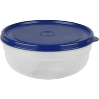 EMSA SUPERLINE Frischhalteschale rund,  flach,  blau 517045,  Fassungsvermögen: 1400 ml