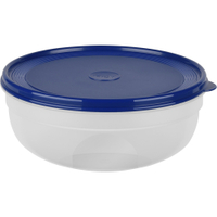 EMSA SUPERLINE Frischhalteschale rund,  flach,  blau 517046,  Fassungsvermögen: 2400 ml