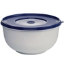 EMSA Superline Hefeteigschüssel mit Deckel,  5 Liter 2143501200,  Farbe: Weiß/ Blau