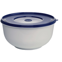 EMSA Superline Hefeteigschüssel mit Deckel,  5 Liter 2143501200,  Farbe: Weiß/ Blau