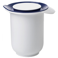 EMSA Superline Quirltopf mit Deckel,  1, 2 Liter 2152121200,  Farbe: Weiß/ Blau