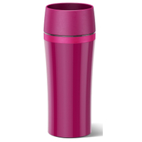 EMSA Travel Mug Fun Isolierbecher mit Quick Press Verschluss 514178,  Fassungsvermögen: 360 ml,  Farbe: Himbeer / Rosa