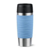 EMSA Travel Mug Wave Thermosbecher,  0, 36 Liter N2021300,  1 Thermosbecher,  Farbe: Pastellblau
