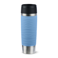 EMSA Travel Mug Wave Thermosbecher,  0, 5 Liter N20226,  1 Thermosbecher,  Farbe: Pastellblau