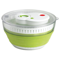 EMSA Turboline Falt-Salatschleuder,  4, 5 Liter 512991,  Farbe: Weiß / Grün