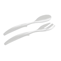 EMSA Vienna Salatbesteck Set,  2-teilig 504638,  1 Set = 1 Gabel,  1 Löffel,  Farbe: Transparent