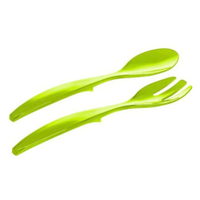EMSA Vienna Salatbesteck Set,  2-teilig 507178,  1 Set = 1 Gabel,  1 Löffel,  Farbe: Grün