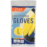 ENA Multipurpose Haushaltshandschuhe,  gelb 1 Packung = 12 Paar,  L