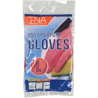 ENA Multipurpose Haushaltshandschuhe,  rot 1 Karton = 12 Packungen à 12 Paar = 144 Paar,  L