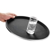 Esmeyer TENNESSEE Antirutsch-Tablett 307-010,  Oberfläche aus Gummi mit Edelstahlapplikation