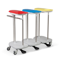 ETERNASOLID MULTICART Abfallsammler,  fahrbar,  koppelbar 92647,  Dreifachsammler