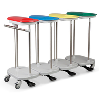 ETERNASOLID MULTICART Abfallsammler,  fahrbar,  koppelbar 92648,  Vierfachsammler