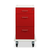 ETERNASOLID MULTICART Dokumentenwagen T17 mit 2 Doku-Auszügen 92476-RO,  Farbe: rot
