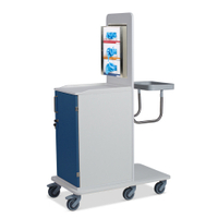 ETERNASOLID MULTICART Hygienewagen T12 mit festem Abfallsammler 92218-BL,  Farbe: blau