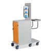 ETERNASOLID MULTICART Hygienewagen T12 mit festem Abfallsammler 92218-OR,  Farbe: orange