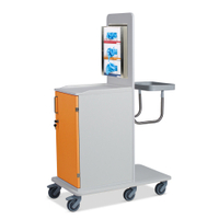 ETERNASOLID MULTICART Hygienewagen T12 mit festem Abfallsammler 92218-OR,  Farbe: orange