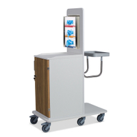ETERNASOLID MULTICART Hygienewagen T12 mit festem Abfallsammler 92218-WA,  Farbe: walnuss