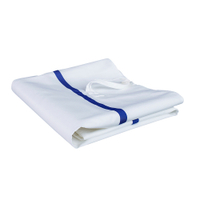 ETERNASOLID Textil-Wäschesack,  weiß,  mit Knebelverschluss 93225-BL,  1 Packung = 10 Stück,  mit blauen Kennstreifen