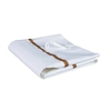 ETERNASOLID Textil-Wäschesack,  weiß,  mit Knebelverschluss 93225-BR,  1 Packung = 10 Stück,  mit braunen Kennstreifen