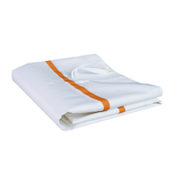 ETERNASOLID Textil-Wäschesack,  weiß,  mit Knebelverschluss 93225-GE,  1 Packung = 10 Stück,  mit gelben Kennstreifen