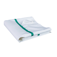 ETERNASOLID Textil-Wäschesack,  weiß,  mit Knebelverschluss 93225-GR,  1 Packung = 10 Stück,  mit grünen Kennstreifen
